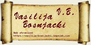 Vasilija Bošnjački vizit kartica